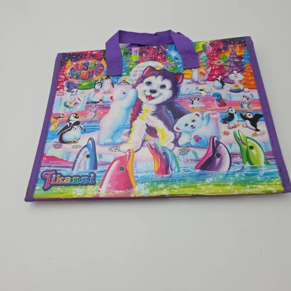 Lisa Frank TIKANNI HUSKY Trifold Portfolio Storage Case Folder ONLY School Art